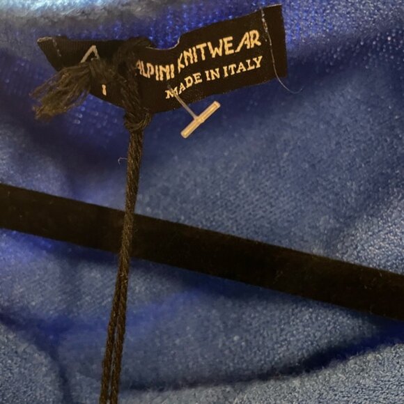 Stylish Cobalt Blue Cowl Neck Sweater - Picture 4 of 8